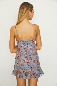 Floral Ruched Mini Dress