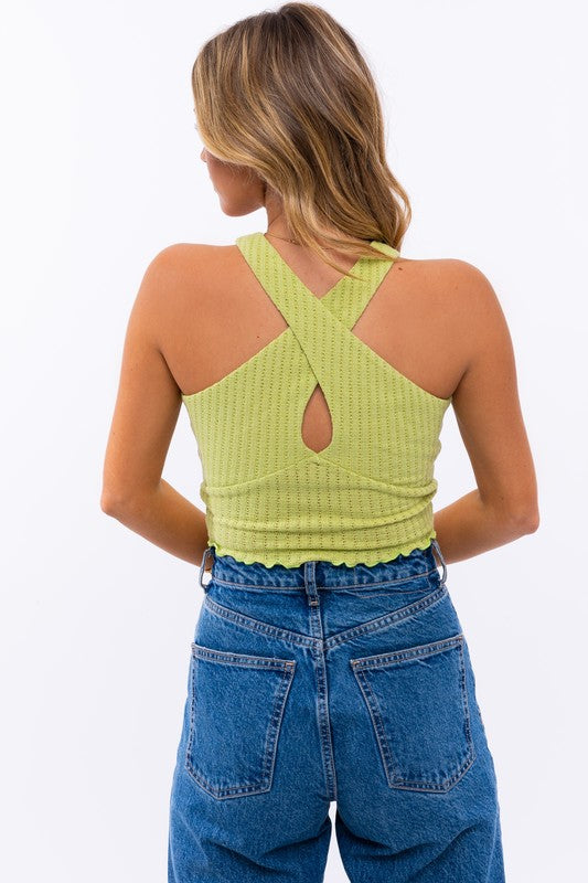 CRISS CROSS CROP TOP