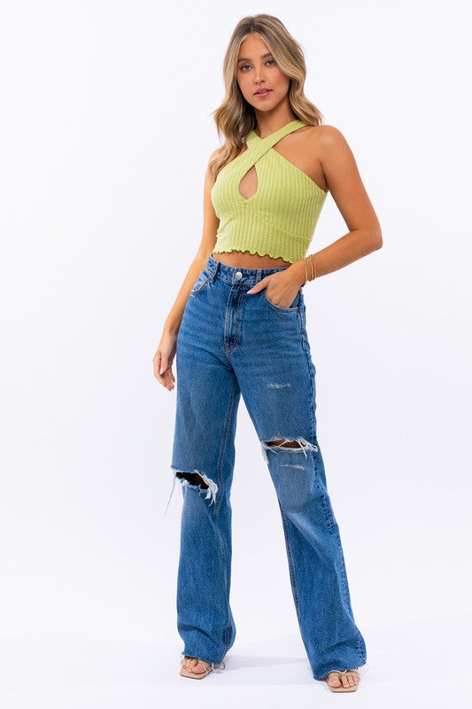 CRISS CROSS CROP TOP