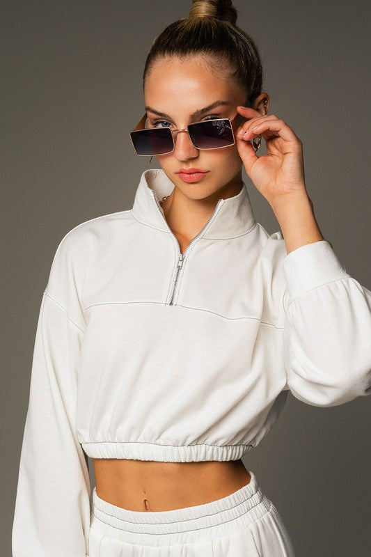 Long Sleeve Elastic Waist Top Sweater