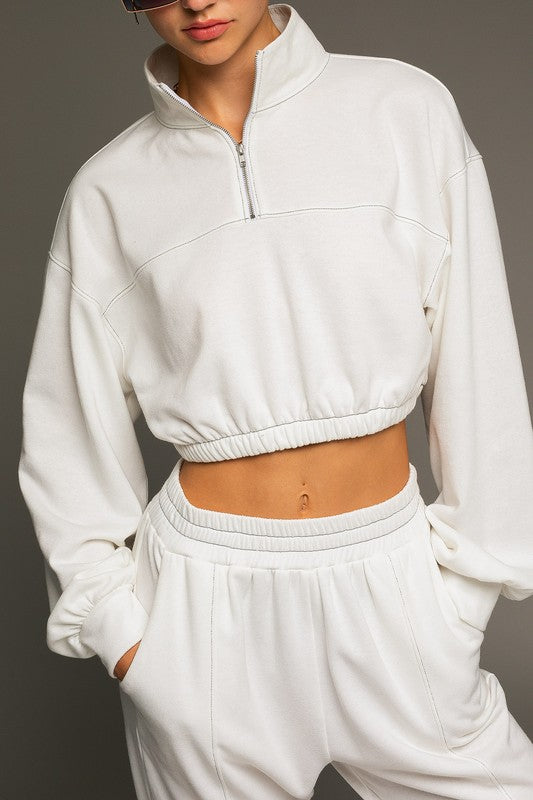 Long Sleeve Elastic Waist Top Sweater