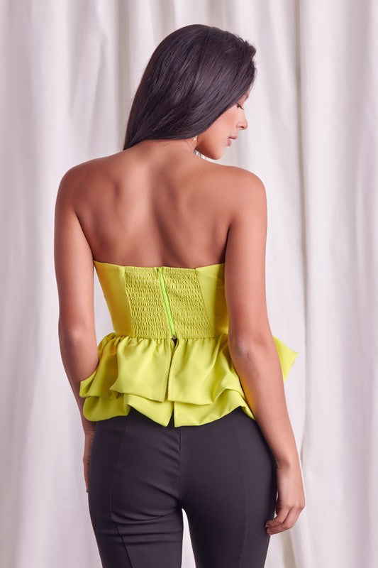 Off Shoulder Ruffle Sleeveless Top