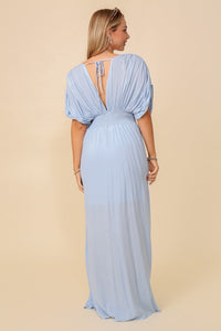 Out & About Long V-neck Maxi Dress