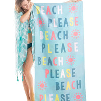 Beach Please Repeat  Quick Dry Towel