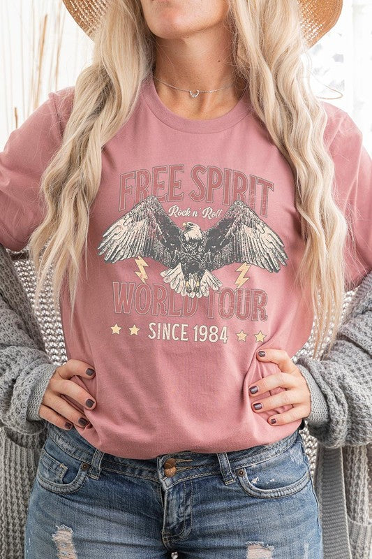 Free Spirit Eagle World Tour Graphic T Shirts