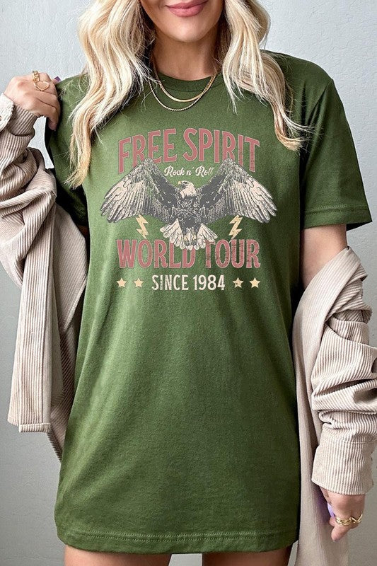 Free Spirit Eagle World Tour Graphic T Shirts