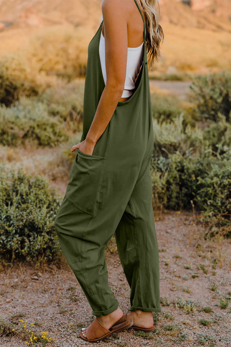 Double Take  V-Neck Sleeveless Jumpsuit with Pocket