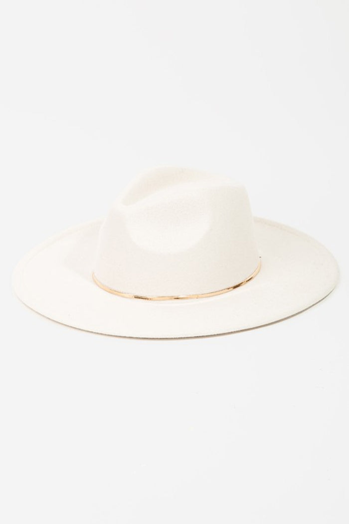 Fame Slice of Chic Herringbone Chain Fedora Hat