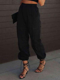 High Waist Cargo Pants with Pockets