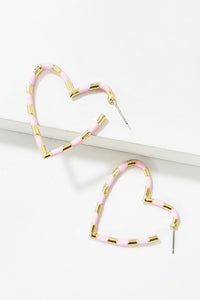 Heart Shape Dangle Earrings