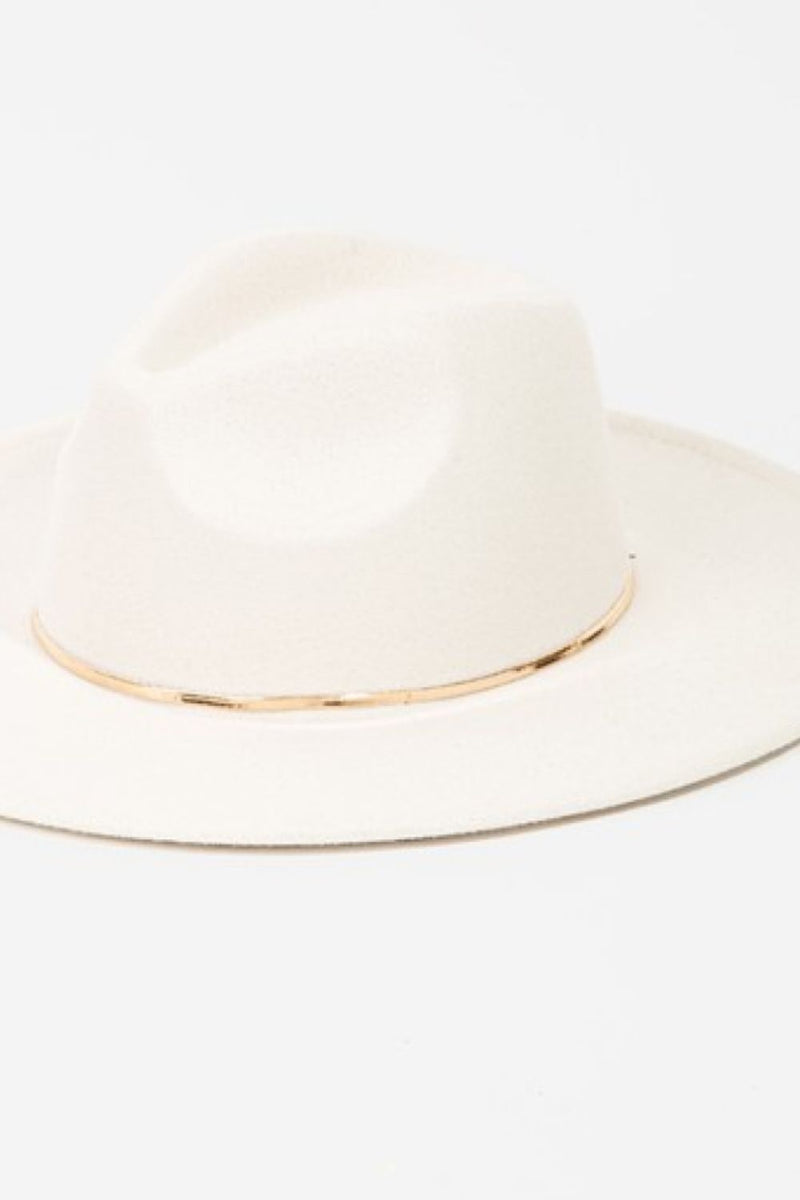 Fame Slice of Chic Herringbone Chain Fedora Hat