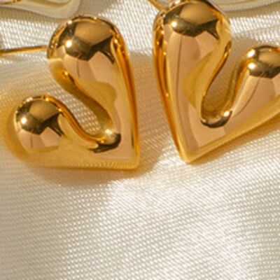 Heart Shape Stainless Steel Stud Earrings