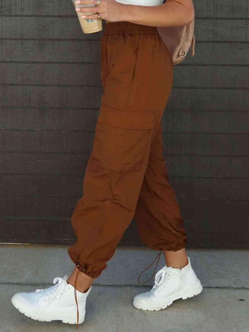 High Waist Cargo Pants with Pockets