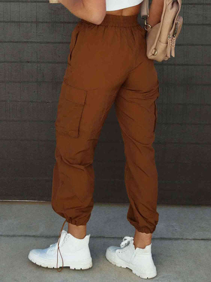 High Waist Cargo Pants with Pockets