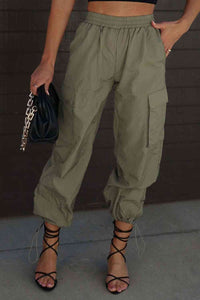 High Waist Cargo Pants with Pockets